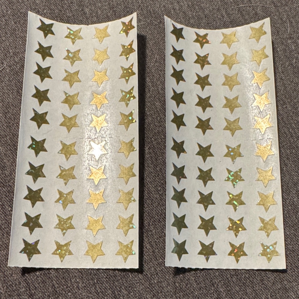 Vintage Sandylion Shiny Gold Star Stickers